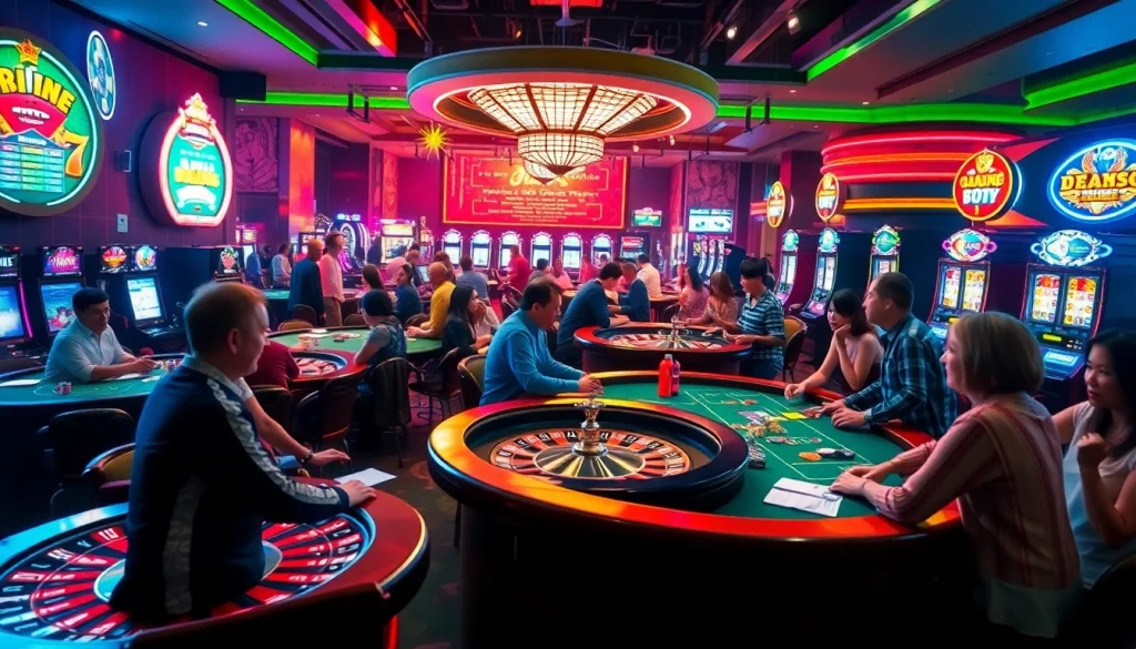 Kèo Nhà Cái 5 showcases players at casino tables enjoying thrilling games of chance and strategy.